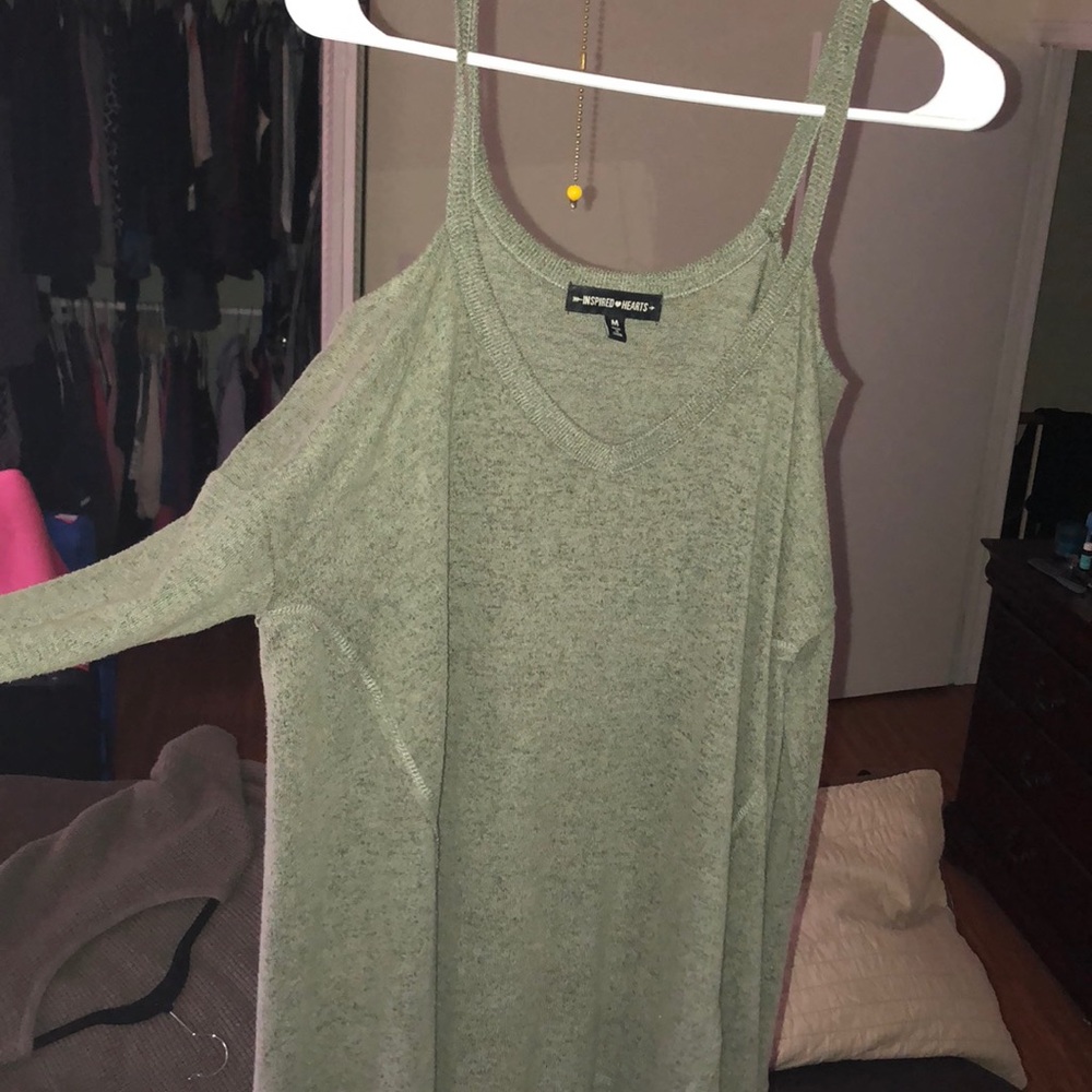 Cut Out Shoulder Long Sleeve Top